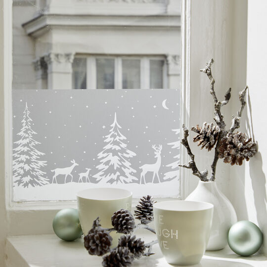 Fensterfolie static window border White Forest image number null